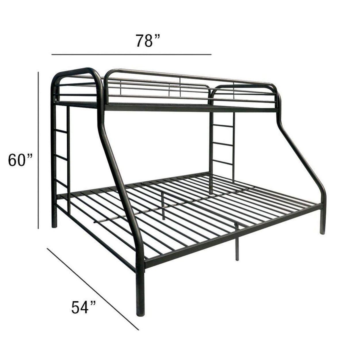 02053BK Tritan Twin-Full Bunk Bed