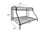 02053BK Tritan Twin-Full Bunk Bed