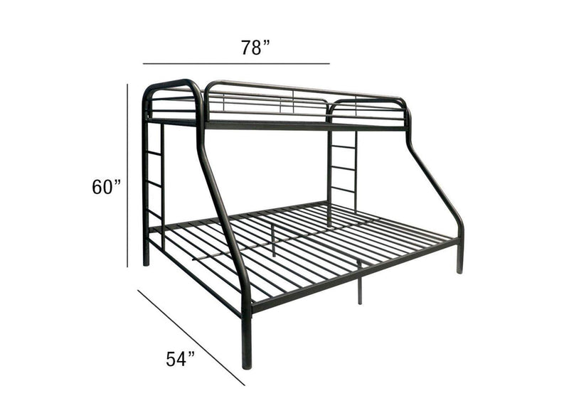 02053BK Tritan Twin-Full Bunk Bed