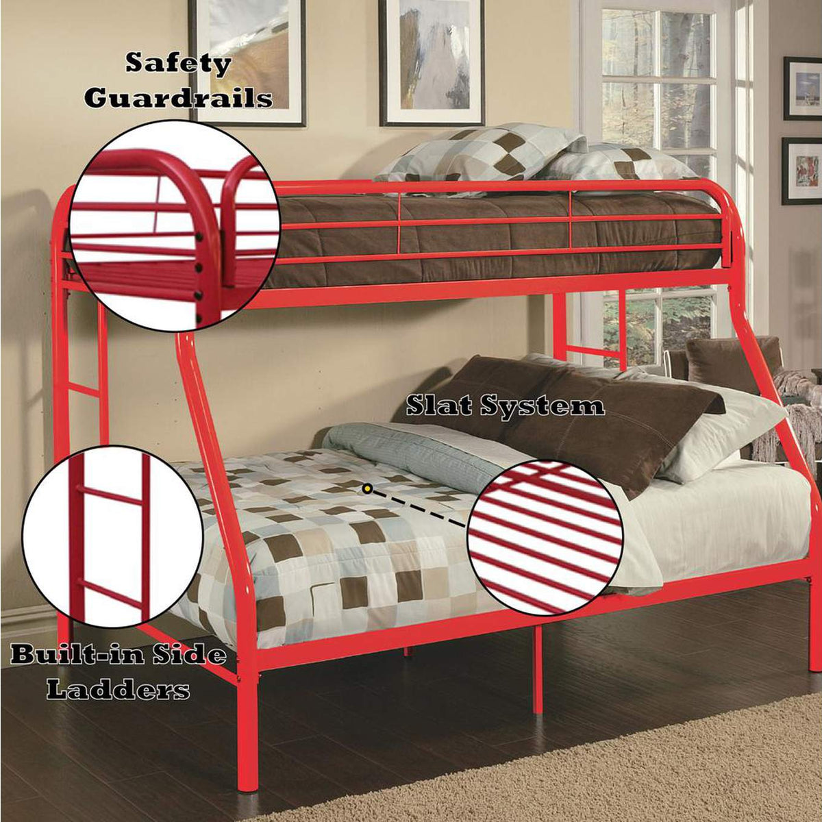 02053RD Tritan Twin-Full Bunk Bed