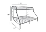 02053SI Tritan Twin-Full Bunk Bed