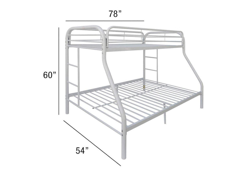 02053WH Tritan Twin-Full Bunk Bed