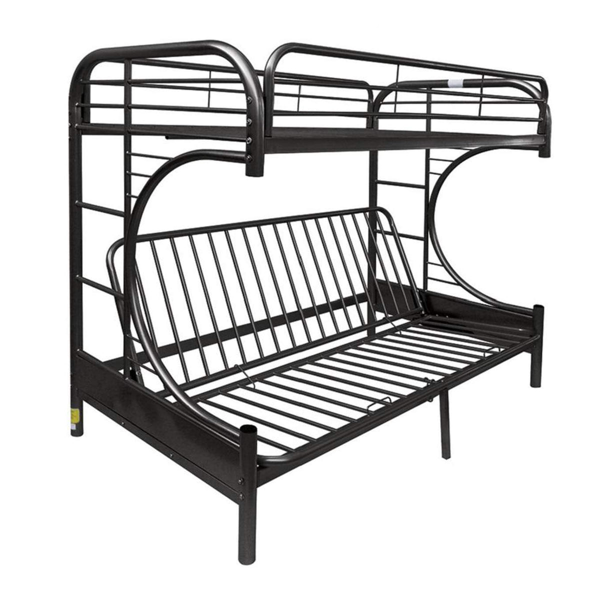 02091W-BK Eclipse Twin-Full Futon Bunk Bed