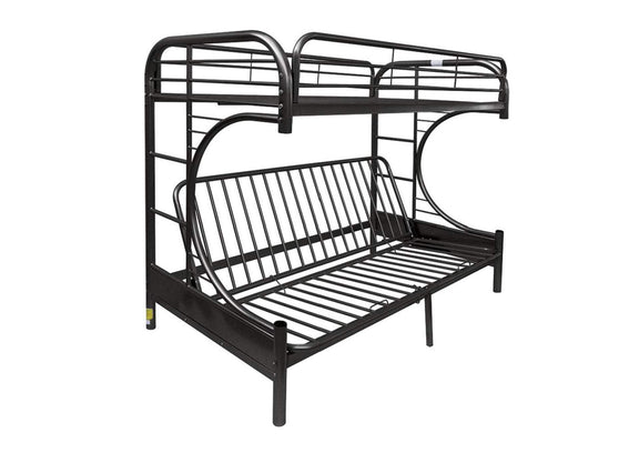 02091W-BK Eclipse Twin-Full Futon Bunk Bed