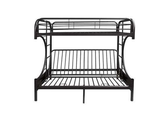 02091W-BK Eclipse Twin-Full Futon Bunk Bed