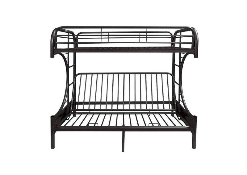 02091W-BK Eclipse Twin-Full Futon Bunk Bed
