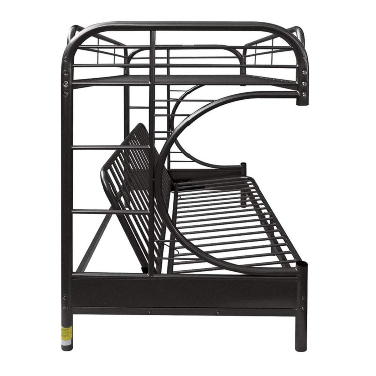 02091W-BK Eclipse Twin-Full Futon Bunk Bed