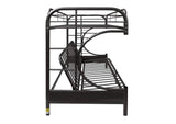 02091W-BK Eclipse Twin-Full Futon Bunk Bed