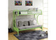 02091W-GR Eclipse Twin-Full Futon Bunk Bed