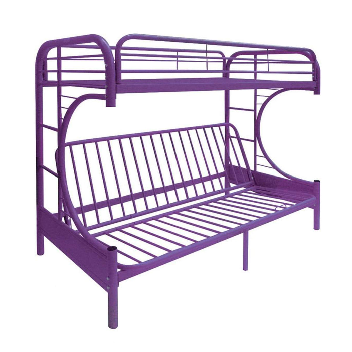02091W-PU Eclipse Twin-Full Futon Bunk Bed