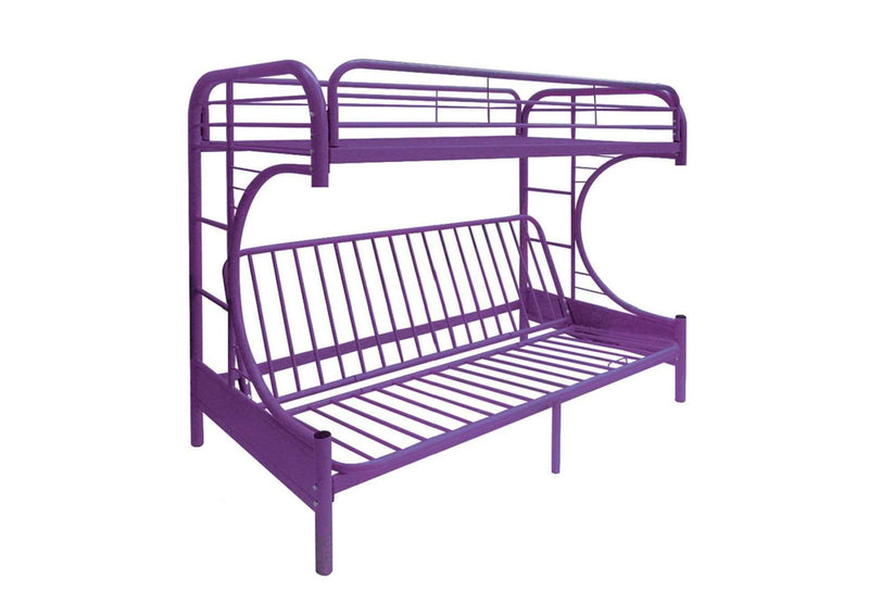02091W-PU Eclipse Twin-Full Futon Bunk Bed