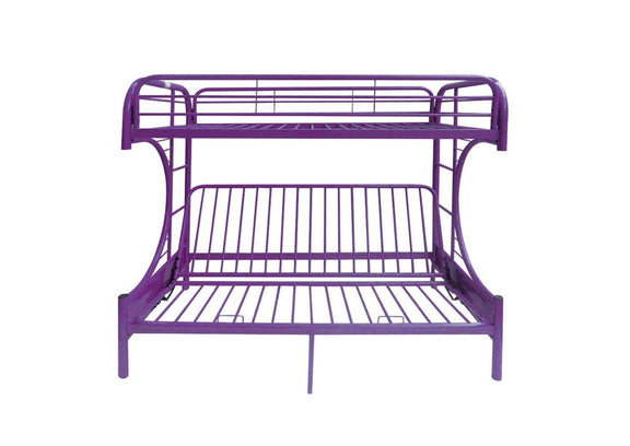 02091W-PU Eclipse Twin-Full Futon Bunk Bed