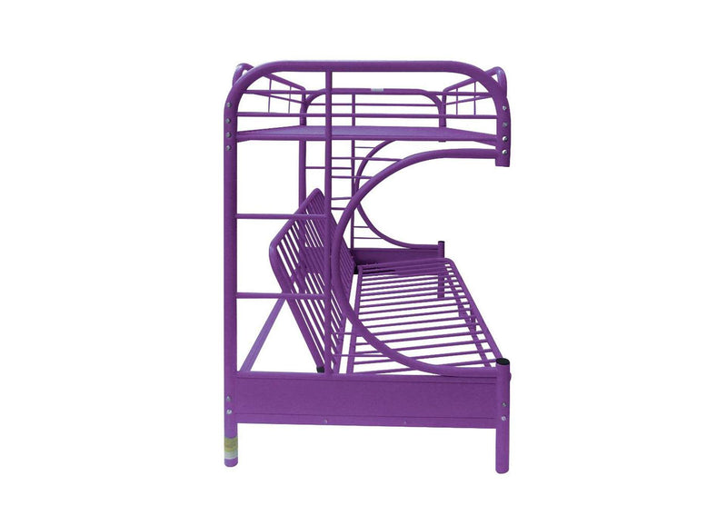02091W-PU Eclipse Twin-Full Futon Bunk Bed