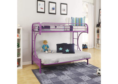 02091W-PU Eclipse Twin-Full Futon Bunk Bed