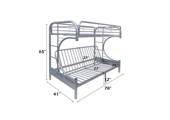 02091W-SI Eclipse Twin-Full Futon Bunk Bed