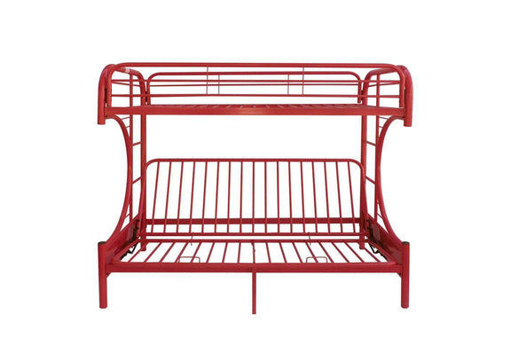 02091W-RD Eclipse Twin-Full Futon Bunk Bed