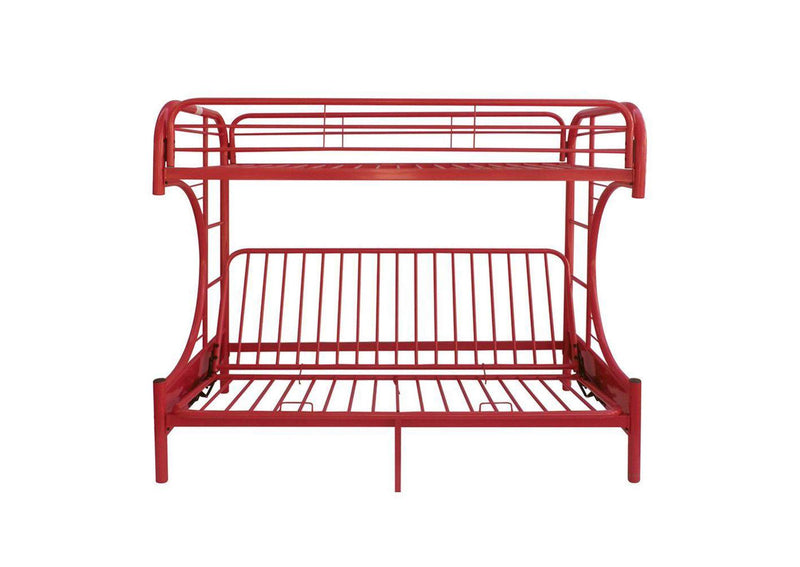 02091W-RD Eclipse Twin-Full Futon Bunk Bed