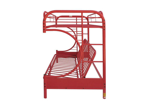 02091W-RD Eclipse Twin-Full Futon Bunk Bed