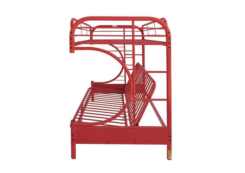 02091W-RD Eclipse Twin-Full Futon Bunk Bed