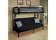 02093BK Eclipse Twin XL-Queen Futon Bunk Bed