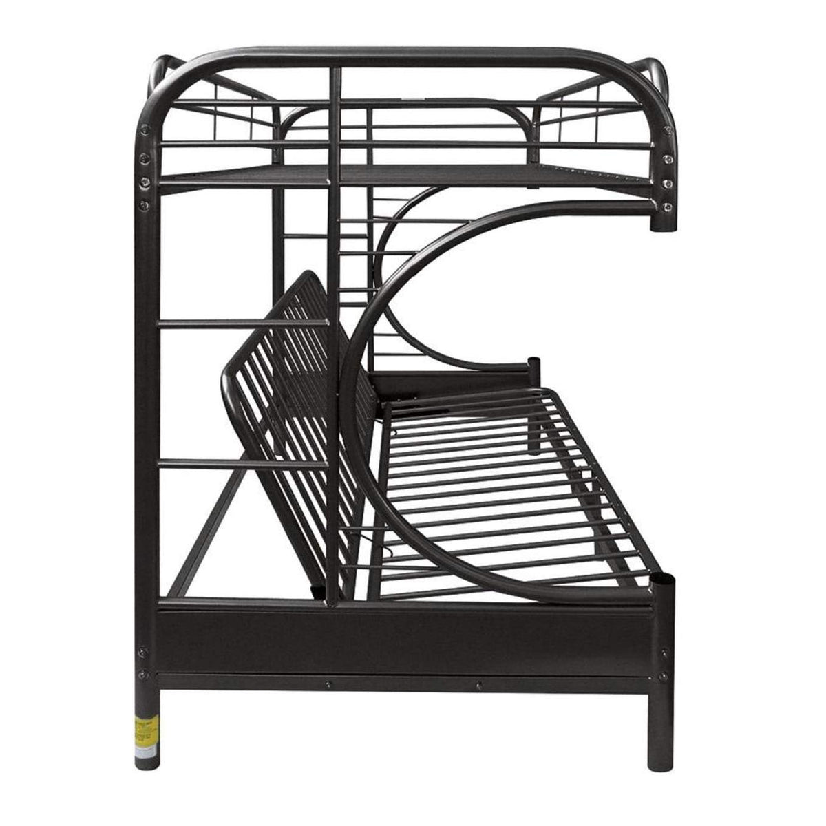 02093BK Eclipse Twin XL-Queen Futon Bunk Bed