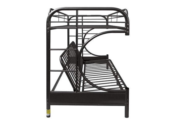 02093BK Eclipse Twin XL-Queen Futon Bunk Bed