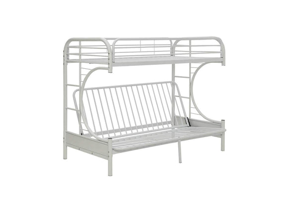 02093WH Eclipse Twin XL-Queen Futon Bunk Bed