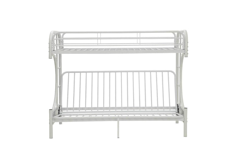 02093WH Eclipse Twin XL-Queen Futon Bunk Bed