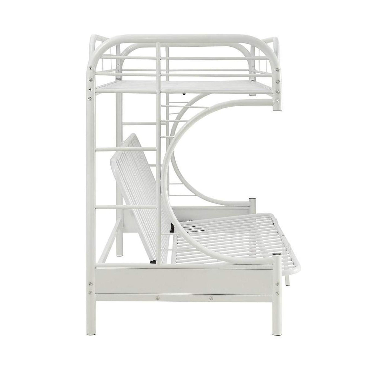 02093WH Eclipse Twin XL-Queen Futon Bunk Bed