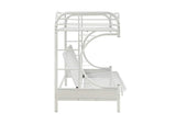 02093WH Eclipse Twin XL-Queen Futon Bunk Bed