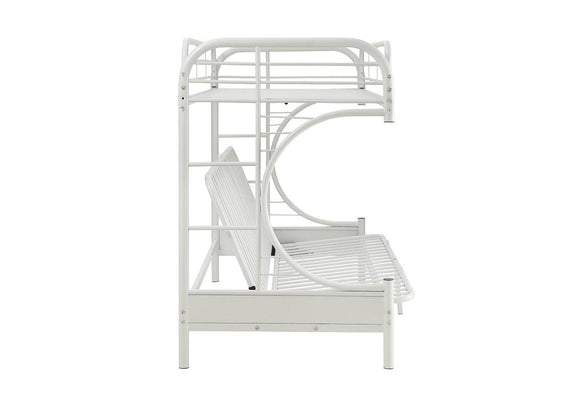 02093WH Eclipse Twin XL-Queen Futon Bunk Bed
