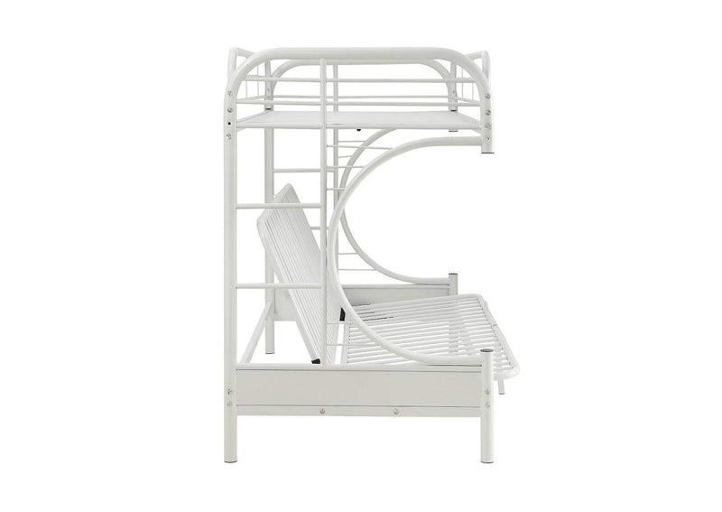 02093WH Eclipse Twin XL-Queen Futon Bunk Bed