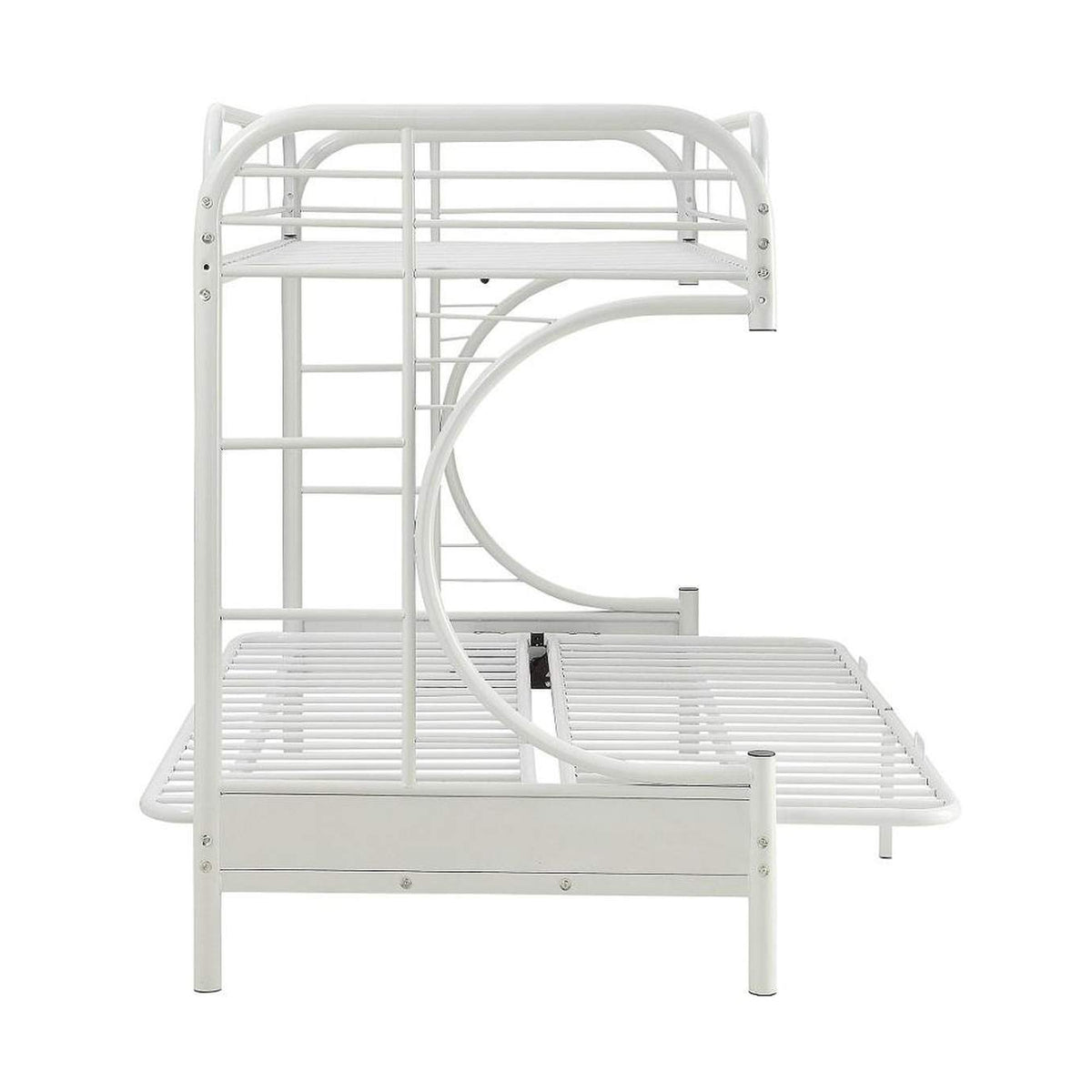 02093WH Eclipse Twin XL-Queen Futon Bunk Bed