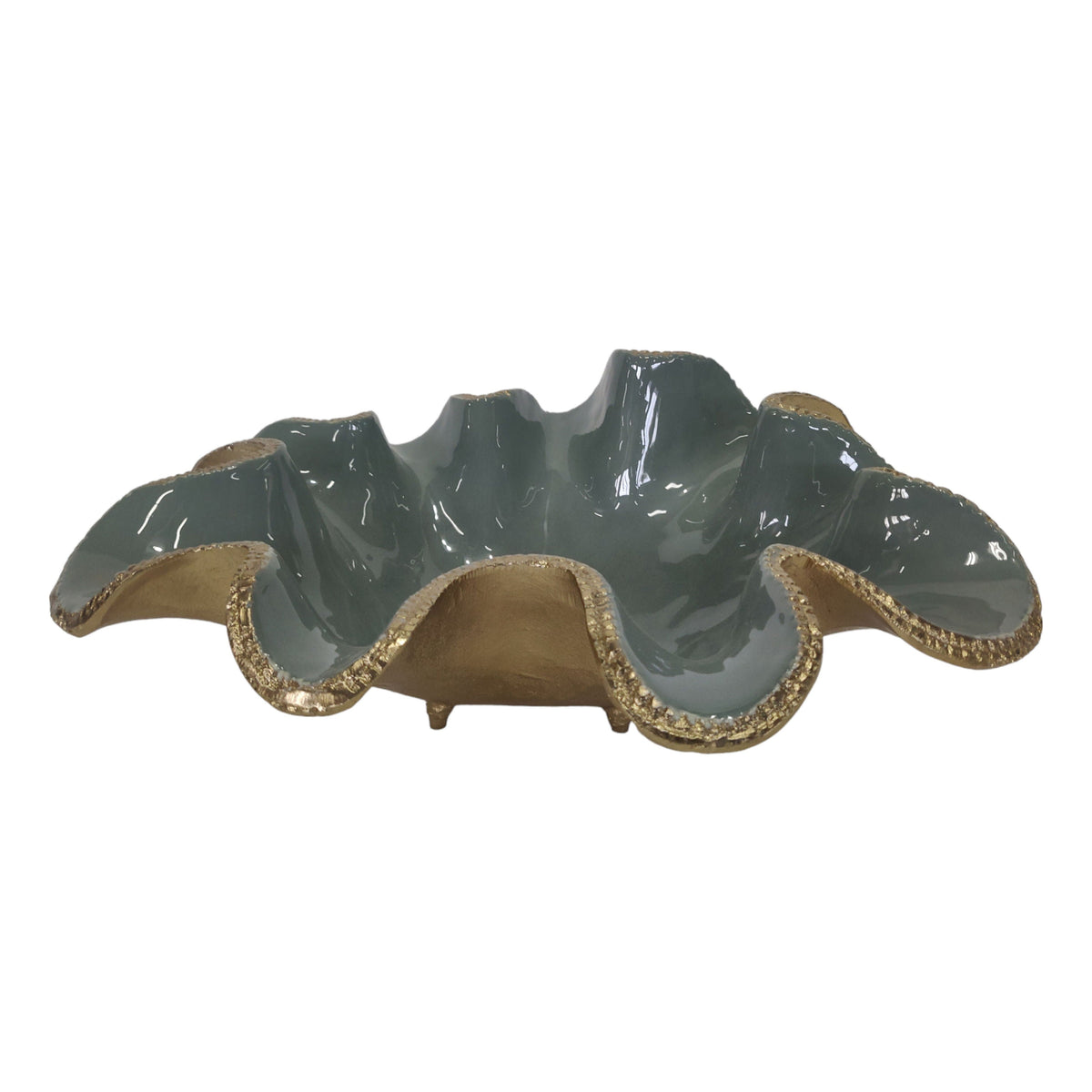 Gannon Small Aluminum Bowl 17X7" - Gold