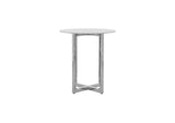 1AJ5633M Amalfi 32 Inch Round Carrara Marble Top Bar Table