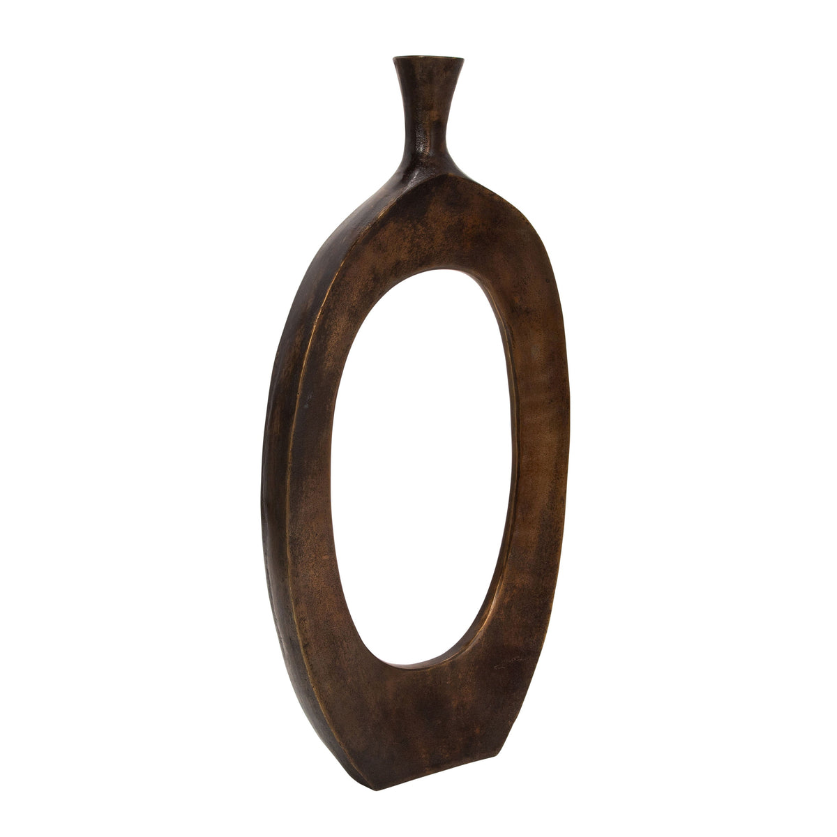 Aluminum Cut-Out Vase - Bronze