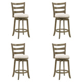 Melindra - Modern Farmhouse Swivel Wood Counter Height Kitchen Bar Stool