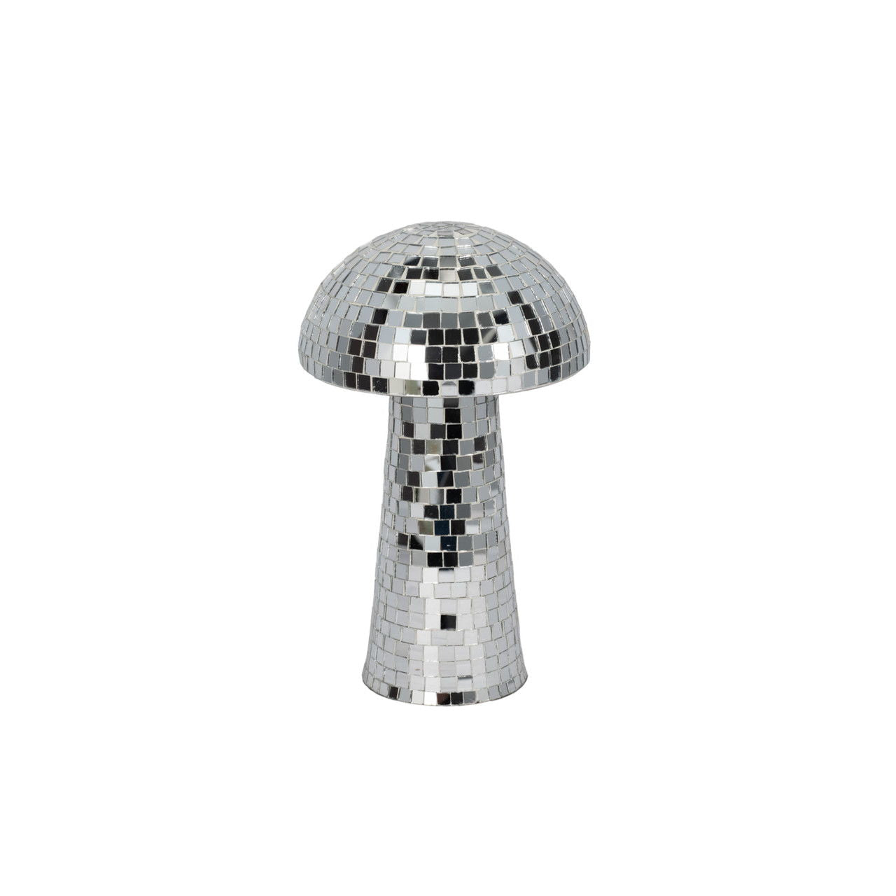 12" Mosaic Mushroom - Silver