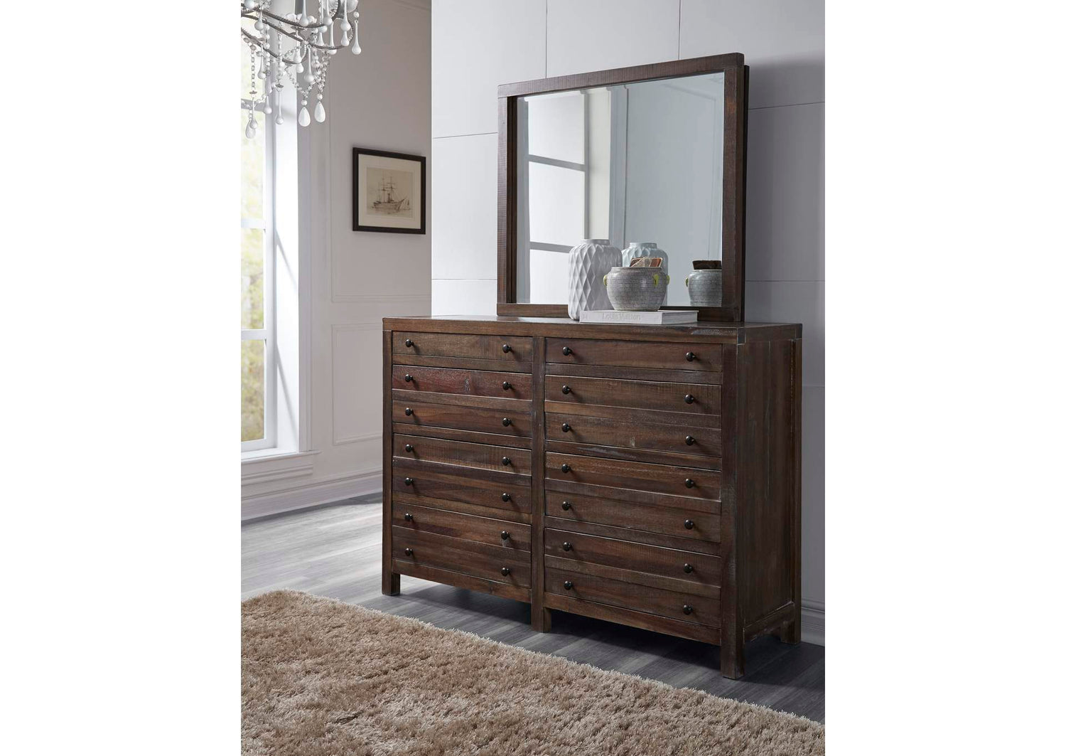 8T0682A Townsend Eight Drawer Solid Wood Dresser In Java (2024)