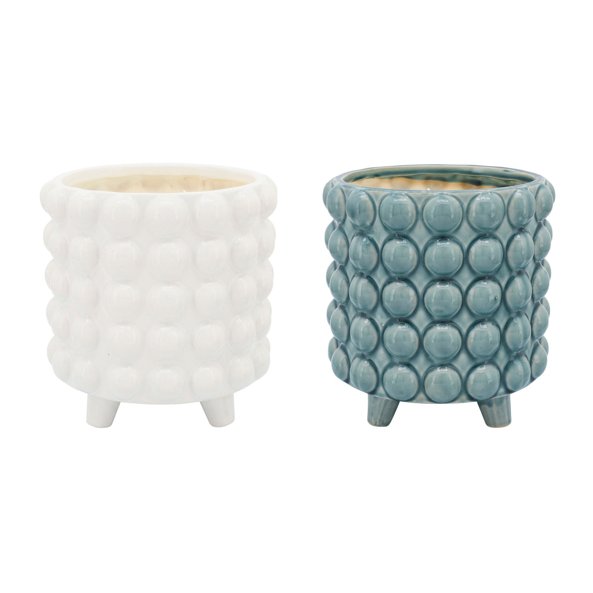8" Bubble Footed Planter Citronella Candle 2/A