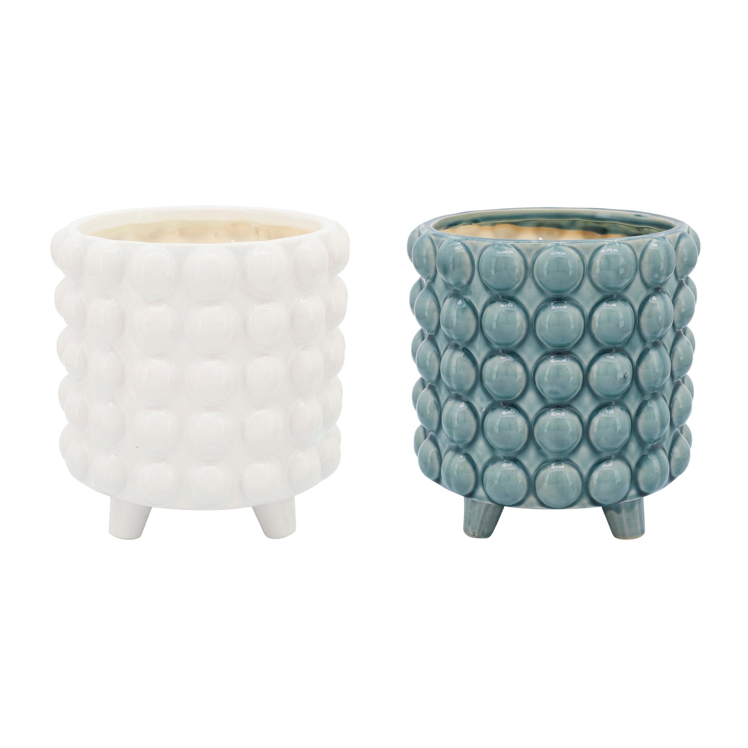 8" Bubble Footed Planter Citronella Candle 2/A