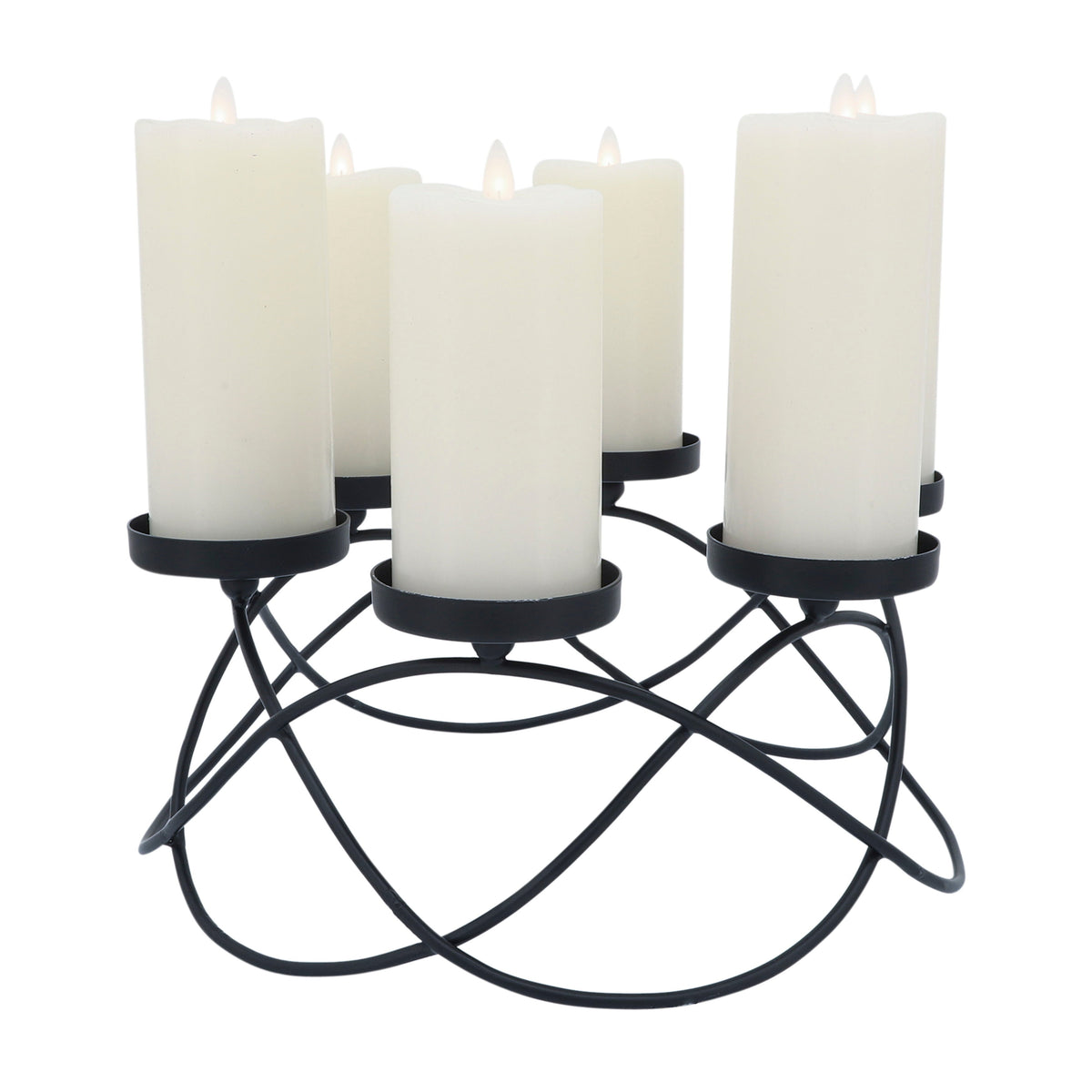 Metal 6-Pillar Holders 14" - Black