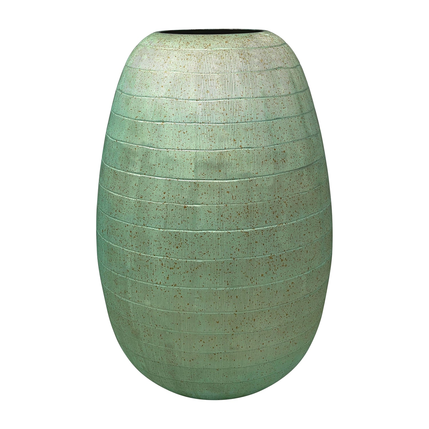 Serenity Glass 14" Antique Band-Cut Vase - Blue