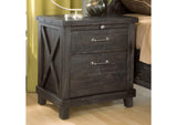 7YC981 Yosemite Solid Wood Nightstand In Cafe