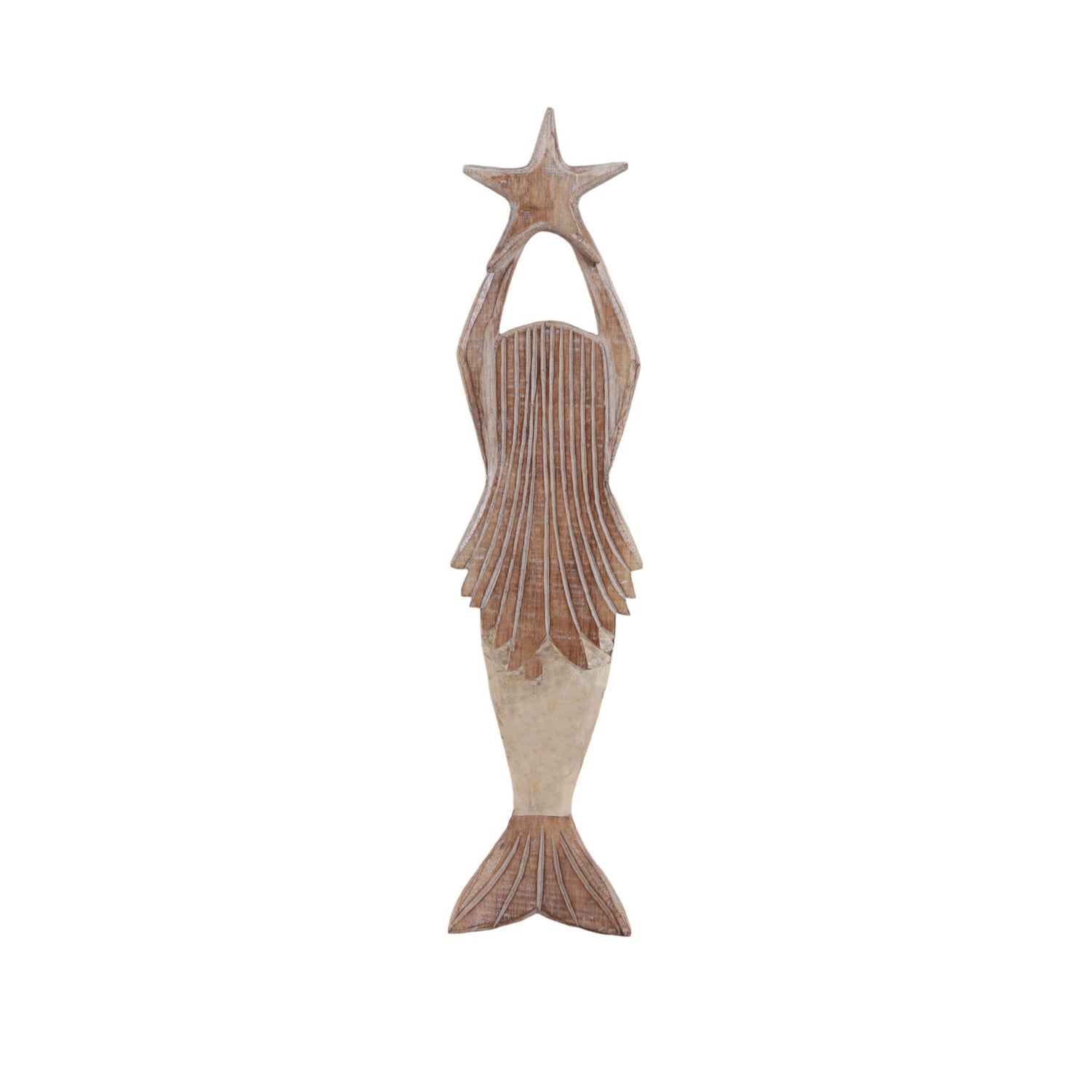 24" Mermaid Gold Capiz Tail - Natural