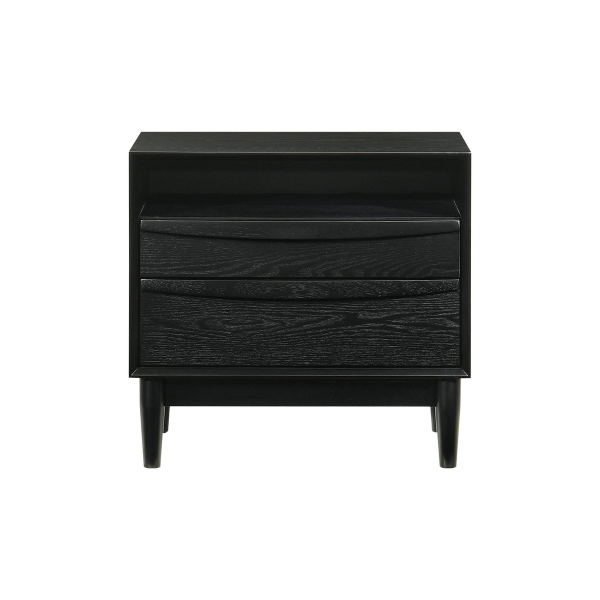 Artemio - 2 Drawer Wooden Nightstand With Shelf