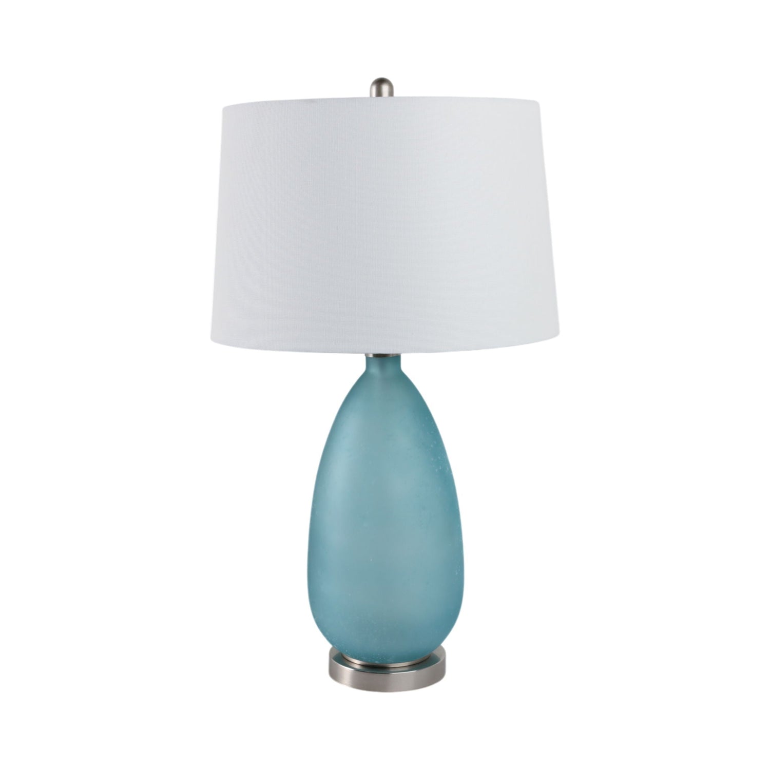 30" x 17" Frosted Glass Table Lamp - Blue