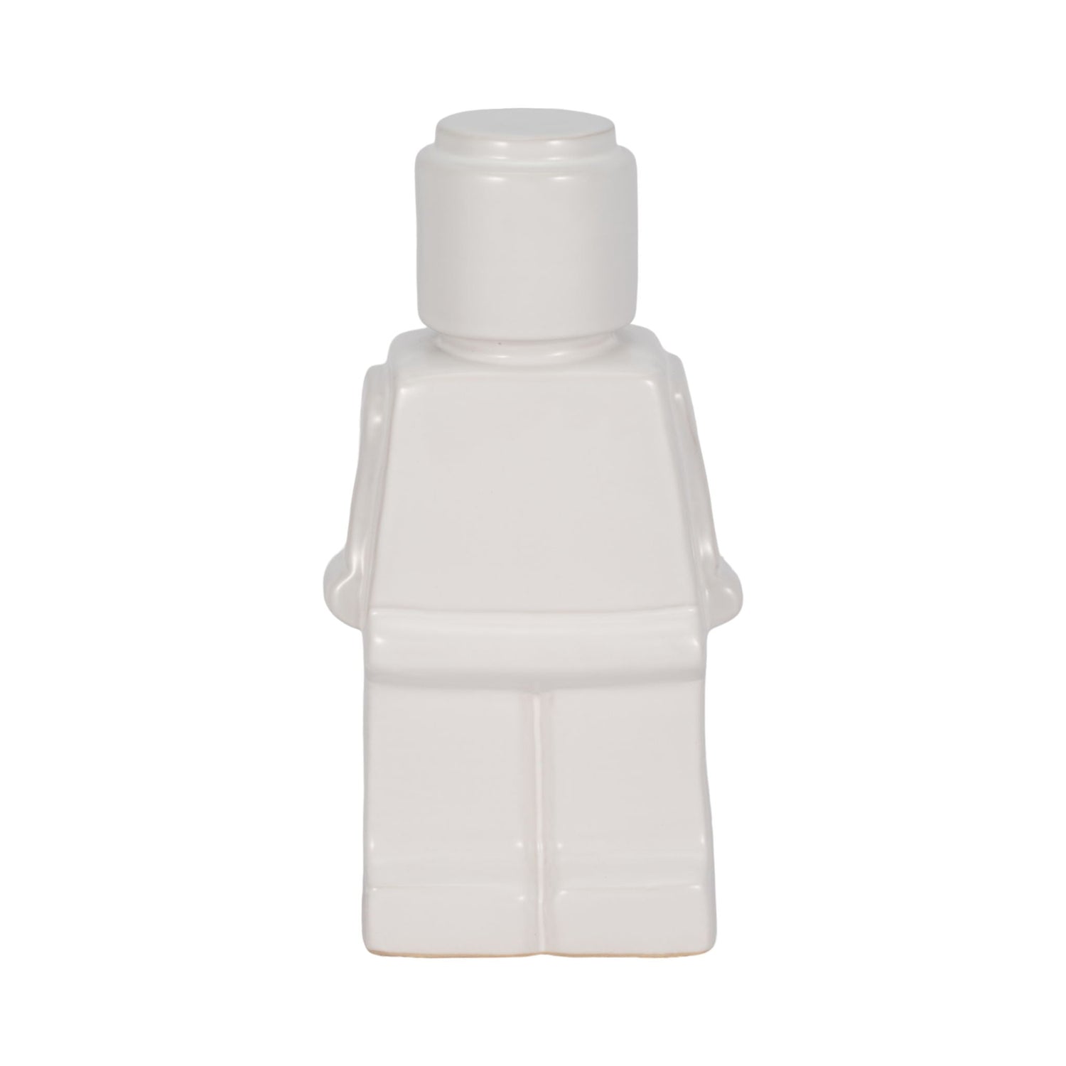 12" Block Man Figure - White