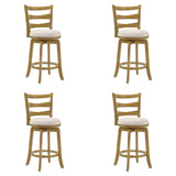 Melindra - Modern Farmhouse Swivel Wood Counter Height Kitchen Bar Stool