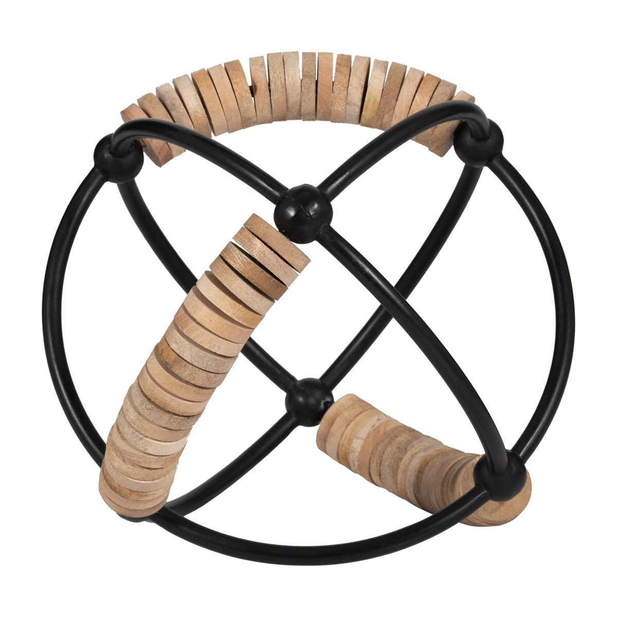 9" Abacus Orb - Natural / Black